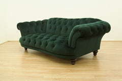 Bespoke Oskar 4 Seater Chesterfield Velvet Bottle Green Sofa