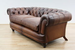Chatsworth Grand Chesterfield Sofa Hand Antique,Bangkok Leather