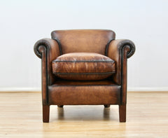 Camford Leather Armchair, Buffalo Antique