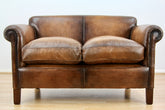 Camford Petite Sofa In Buffalo Leather Hand Antique