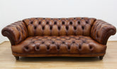 Oskar Large 4 Seater Chesterfield Leather Sofa