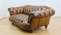 Bespoke Oskar Chesterfield 3 Seater Sofa in Buffalo Leather, Hand Antique