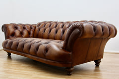 Oskar Large 4 Seater Chesterfield Leather Sofa